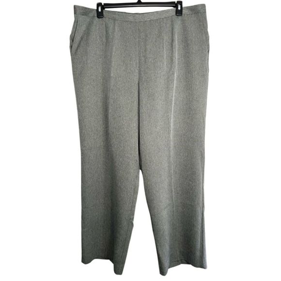 Alfred Dunner NWT Heather Gray Classic Fit Pants Womens Plus Size 24W Short - Picture 1 of 9